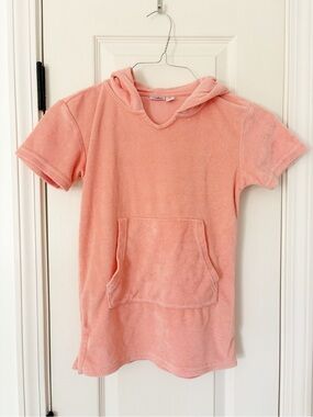 Small • Lily & Dan peach terrycloth swim coverup